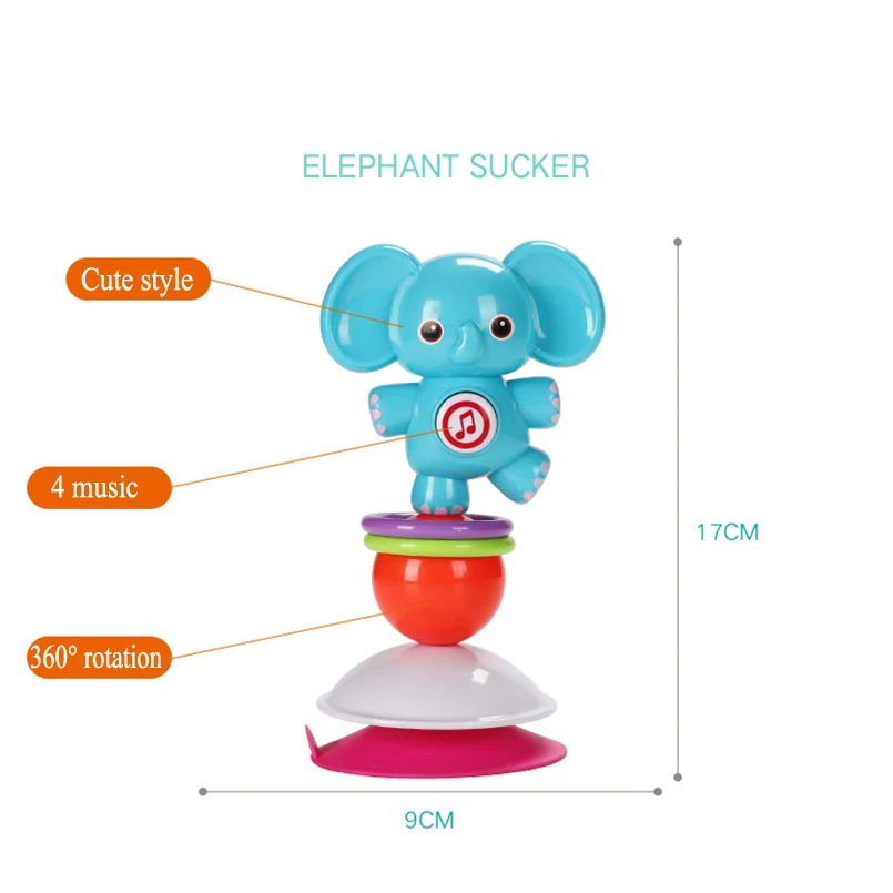 Детские погремушки игрушки новорожденные животные вращающаяся присоска обеденный стол детские игрушки-погремушки 0-12 месяцев мобильные детские развивающие игрушки