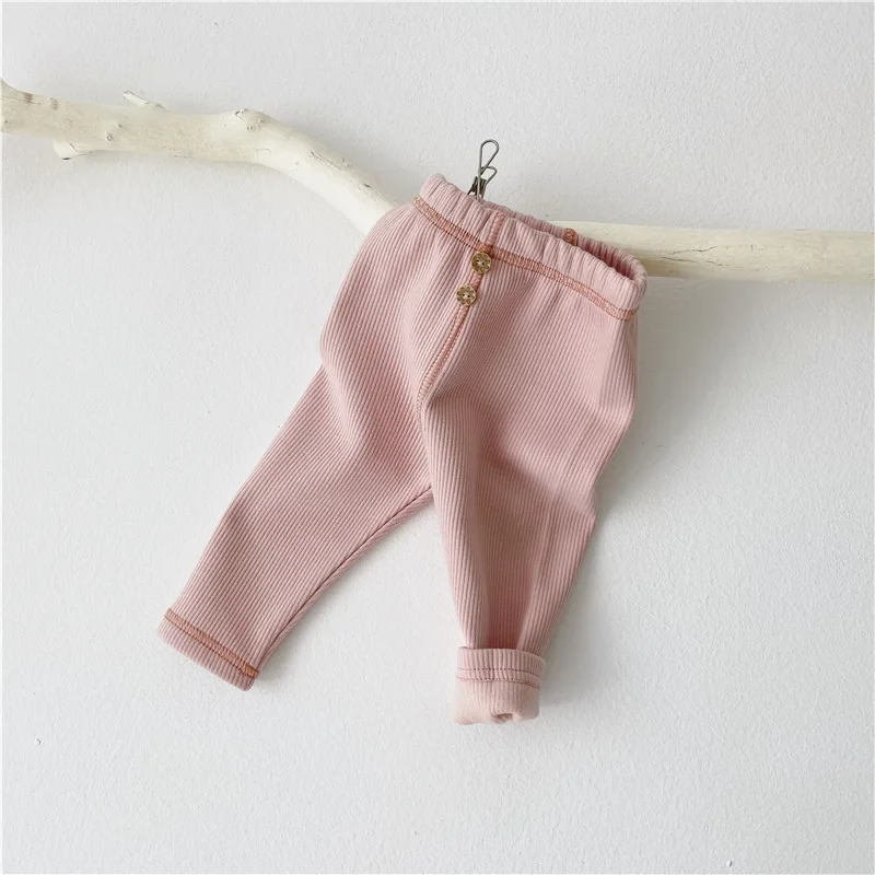 От 0 до 3 лет штаны в рубчик для маленьких девочек детские леггинсы для мальчиков, Bebe Pantalones, эластичные хлопковые удобные брюки для детей