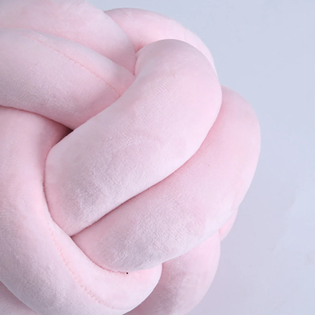 Soft Plush Knot Cushion Sofa Throw Pillow  for Living Room Green