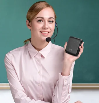 

5W Voice Amplifier Portable Mini Sound-amplifying Music Playing Wired Microphone Headset and Waistband 2000mAh Battery
