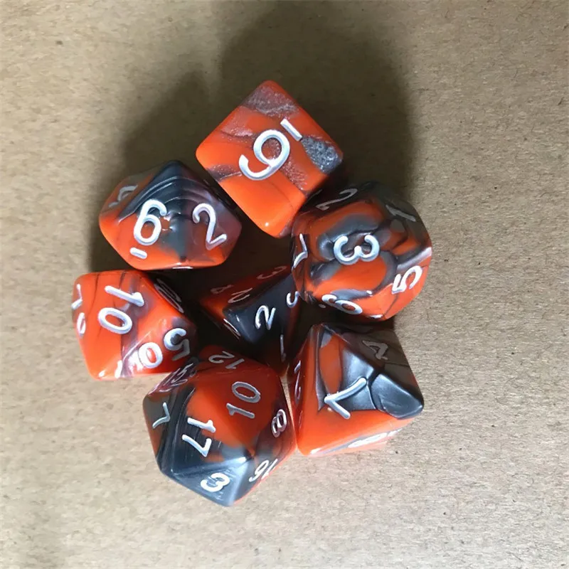 7 шт. многогранная Туманность d4 d6 d8 d10 d12 d20 игра игральные кости набор для игр бренд