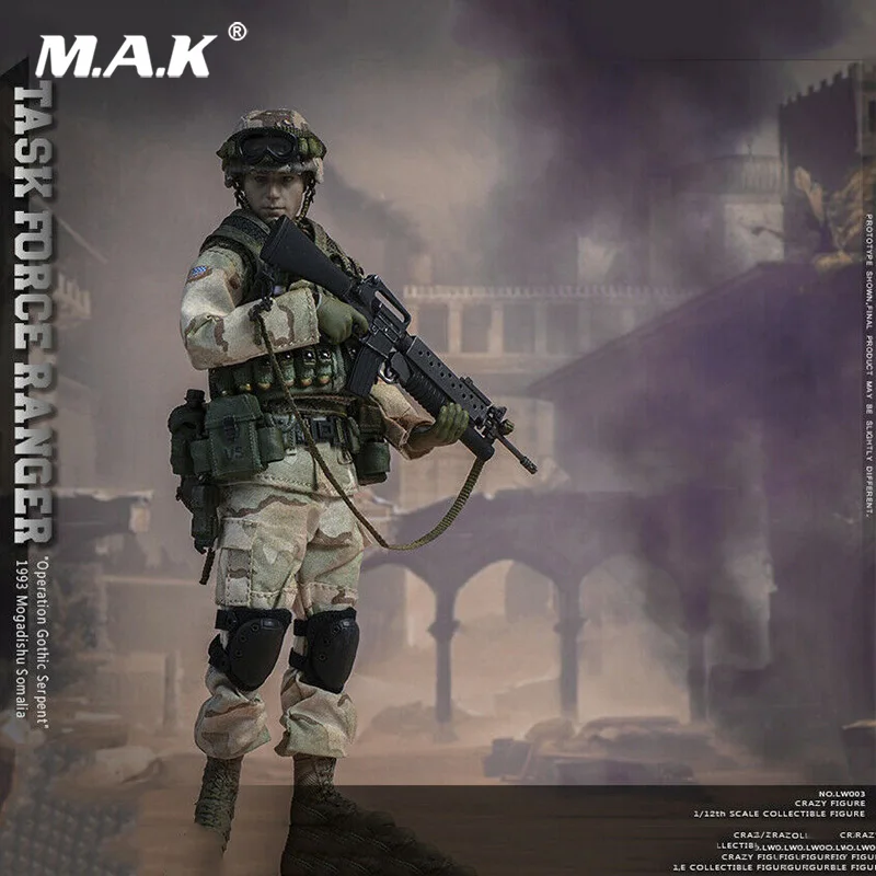 

Collectible 1/12 Scale US Military 75th Task Force Ranger Regiment Grenadier Soldier Action Doll Full Set Dolls for Fans Gifts