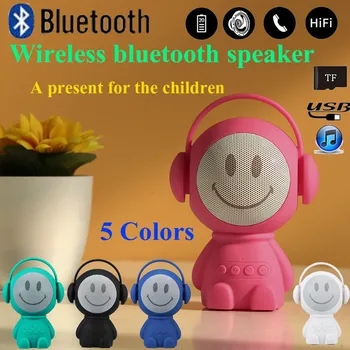 

Bluetooth Speaker Led Portable Mini Wireless Speaker Player USB Radio Fm Mp3 Music Sound ColumOutdoorwith 9 Hours Playtime Child