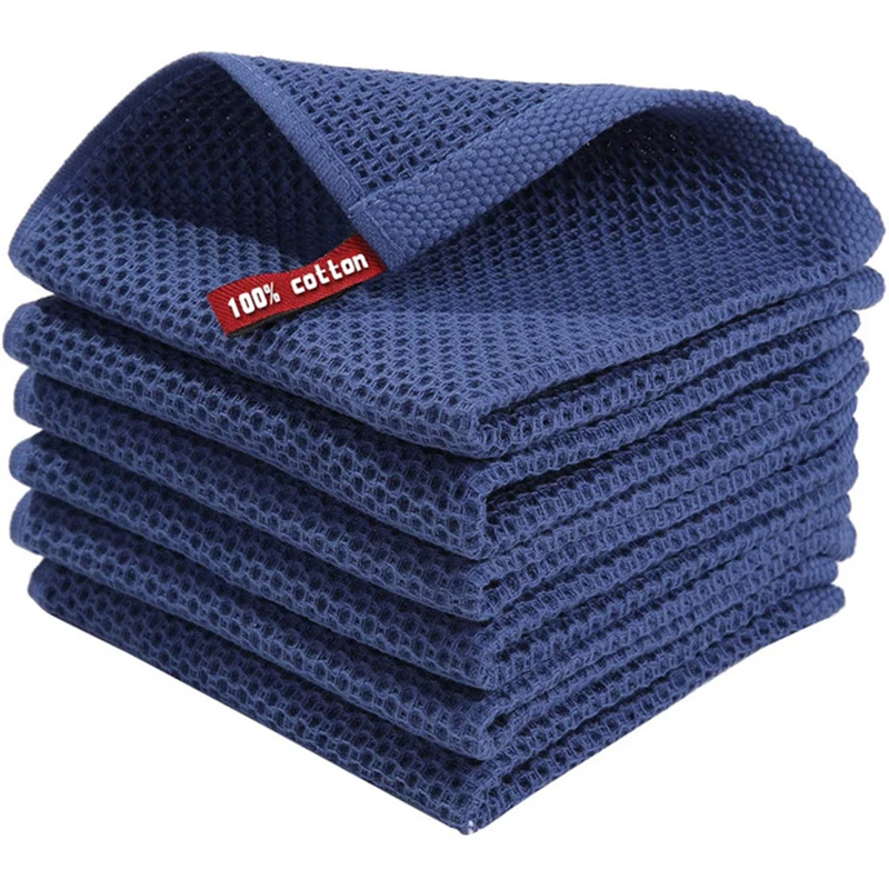 Ultra-Absorbent Waffle Cotton Kitchen & Home Cleaning Towels
