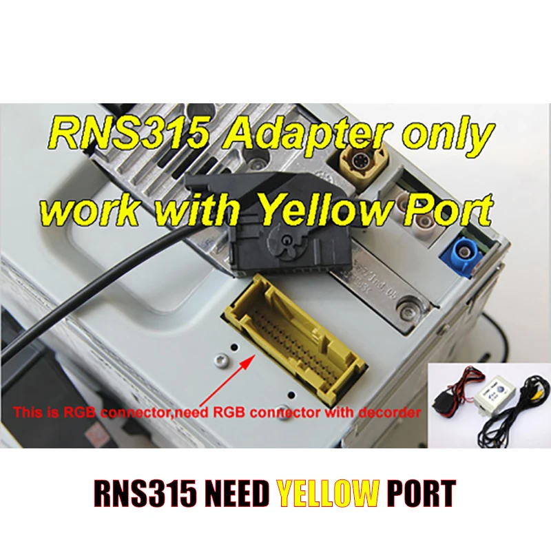 Фото Для RCD510 RNS510 RNS315 RCD RNS 510 315 задний вид Av конвертер для камеры Адаптер CVBS к RGBS RGB Box Бесплатная доставка №2