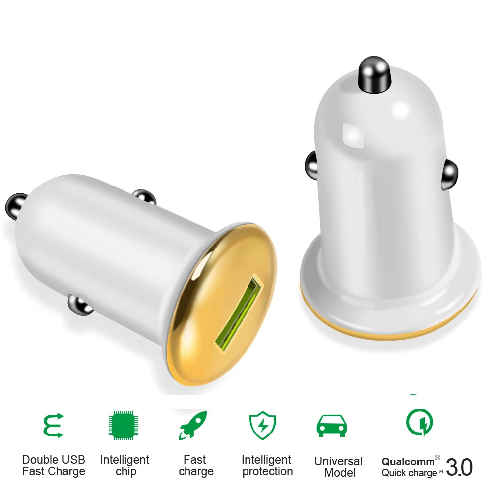 Автомобильное зарядное устройство с двумя USB-портами Quick Charge 3 0 | Мобильные