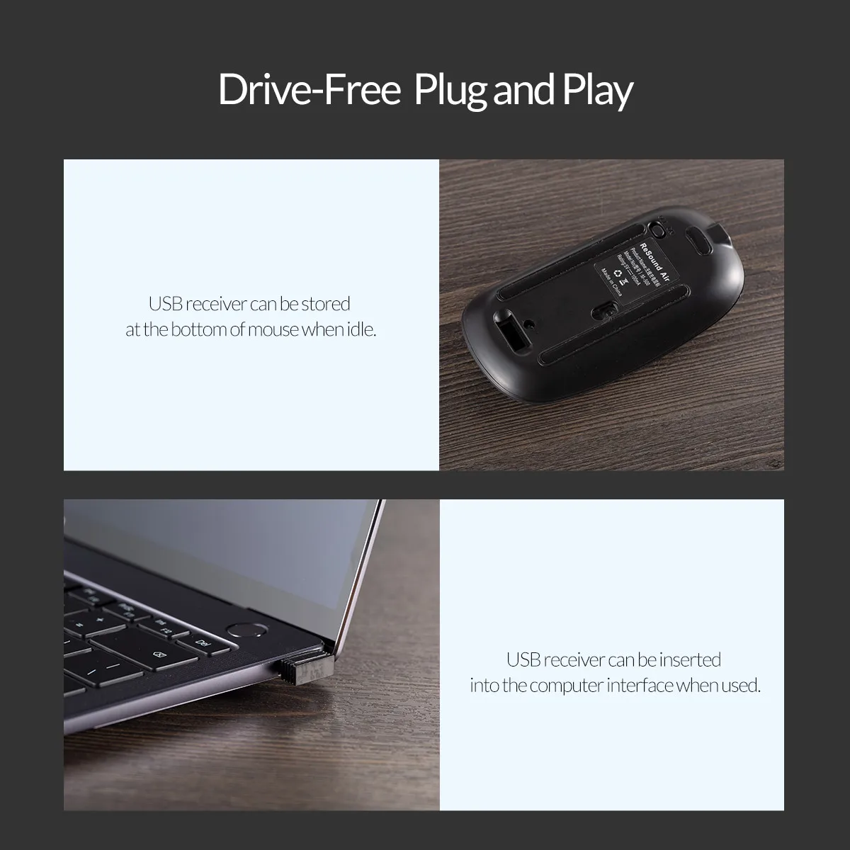 ORICO беспроводная мышь, компьютерная мышь, бесшумная, 2,4 ГГц, мини USB мышь, перезаряжаемая, USB, оптическая, Mice1600 dpi, регулируемая для ПК, ноутбука