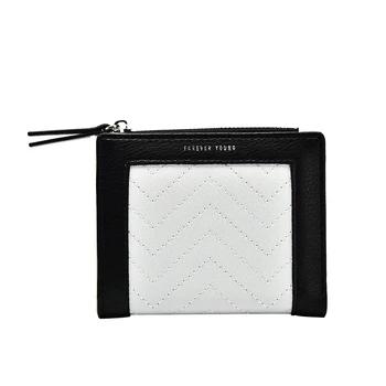 

Patchwork Bifold Wallets Women Quilting Small Wallet Credit Card Holders Slim Coin Purse Girl Short Pu Leather Purses Lady