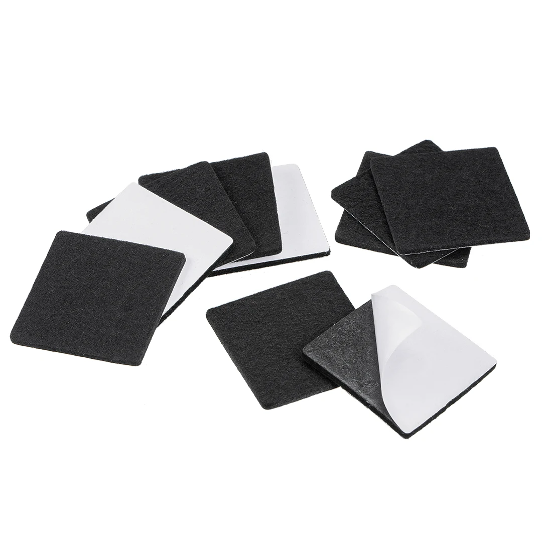 

uxcell Furniture Pads Adhesive Felt Pads 50mm x 50mm Square 3mm Thick Black 10Pcs