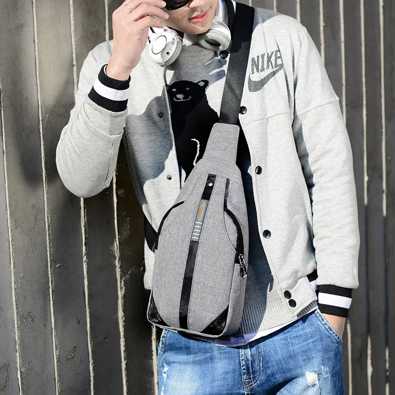 

New Style Chest Bag Canvas Men's Women's-Oblique Bag Outdoor Sports Casual Multi-functional Chest Pack