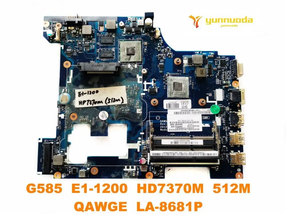 

Original for Lenovo G585 laptop motherboard G585 E1-1200 HD7370M 512M QAWGE LA-8681P tested good free shipping