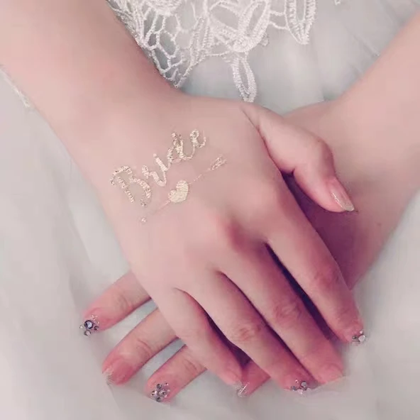 1pc Bacheloratee Party Hen Night Tattoo Sticker Team Bride Bridesmaid Tribe Squad Temporary Tattoo Bride to be Wedding Supplies