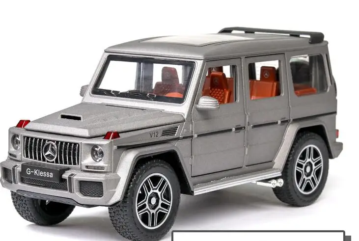 1:24 Литой под давлением игрушечный автомобиль модель металлическая игрушка колеса автомобиля G63 высокое моделирование звук и светильник вытяжной автомобиль коллекция детские игрушки подарок - Цвет: no box