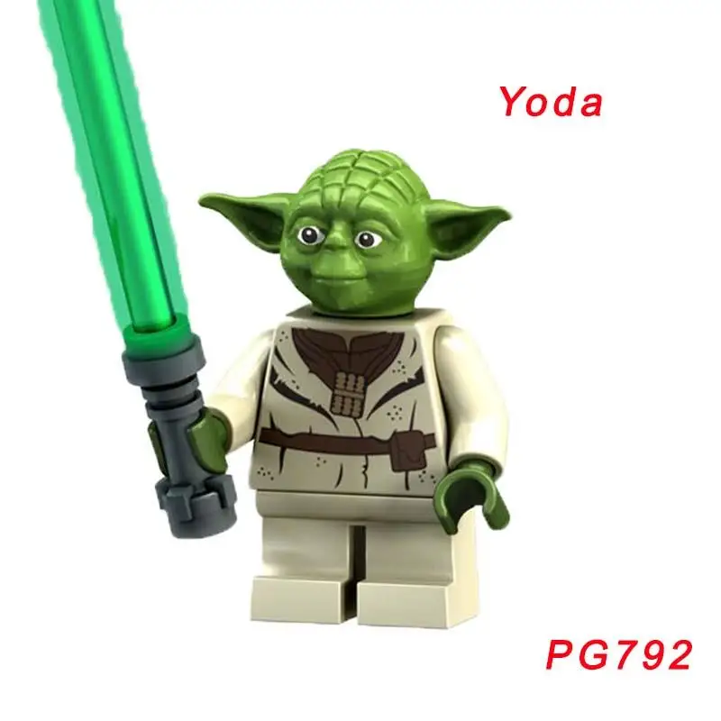 Одиночная Звездных Войн кирпича Yoda Dengar Coleman treбор Хан Solo Leia солдат-клон Мейс Винду Луминара ундули строительный блок - Цвет: pg792