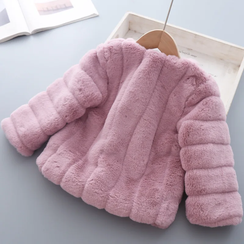 Babyinstar пальто с мехом Fuax детская зимняя куртка из смешанной шерсти детские плащи для девочек, одежда Детские куртки с цветочным рисунком для девочек