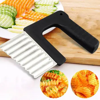 

Wavy Edges Tool Wave Onion Potato Slices Wrinkled French Fries Salad Corrugated Cutting Chopped Potato Slices Knife Tool 40A