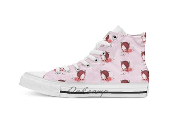 

How to Be A CAT breathable Casual High Top lace-up Canvas shoes sneakers Drop shipping