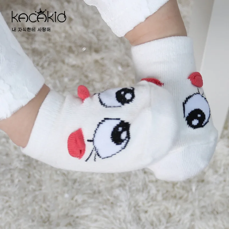 

Spring And Autumn New Style Children's Socks Men And Women Baby Cute with Big Eye Stereo Ear No-show Socks Infants Anti-slip Soc