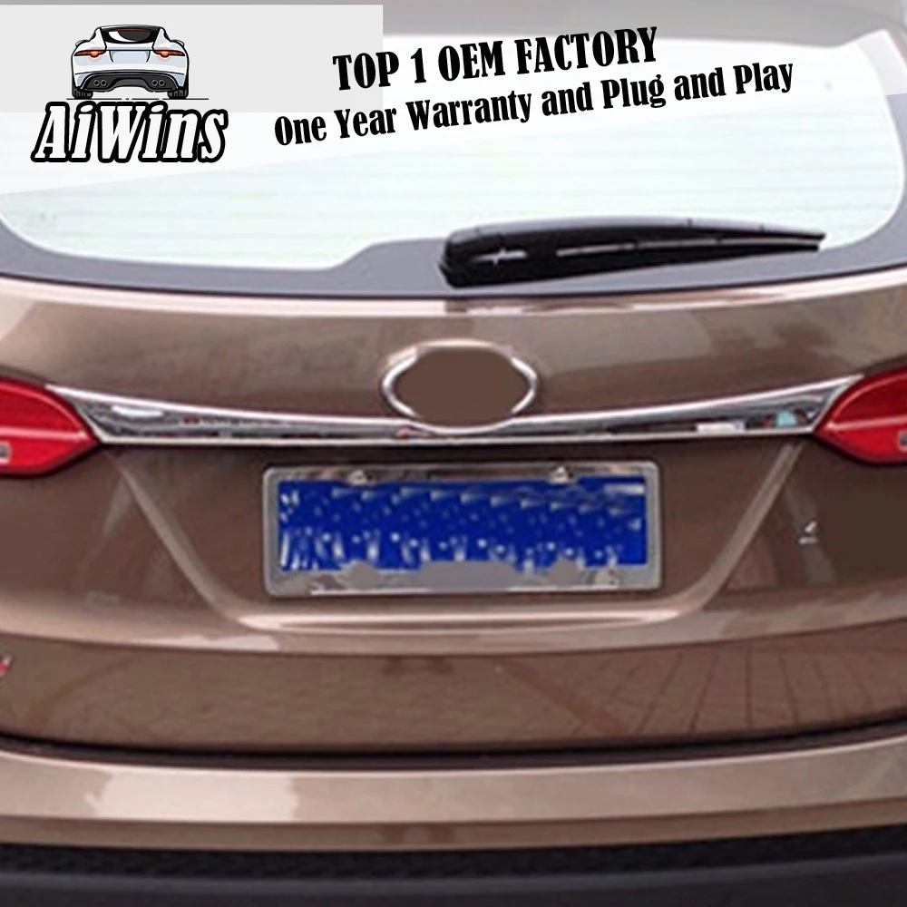 Aiwins Taril Обшивка двери для hyundai Santa Fe Santafe IX45 2013- Нижняя отделка багажного отделения дверь Хвостовая крышка молдинги на двери