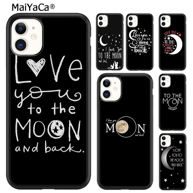 MaiYaCa I Love You To The Moon And Back чехол для телефона iPhone 5 SE 6 6s 7 8 plus X XR XS 11 12 pro max Galaxy S8 S9 S10 |
