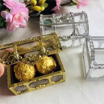 

Sweet Party Candy Box Unique Chocolate Gift Boxes for Kid Birthday Party Gold/Silver Wedding Party Decoration Gift Box Supplies