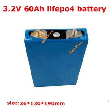 

60Ah 3.2v lifepo4 battery prismatic LiFePo4 battery pack diy for solar energy storage motor electric bike electric golf trolley