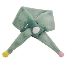 Мягкий детский шарф для мальчиков и девочек, шарфы шаль палантин, Осень-зима, детский уплотненный шарф с животными