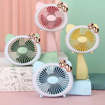 

Personal Portable Handheld Fan 3 Speeds Quiet Rechargeable Fan with Night Light for Sports Traveling and Office