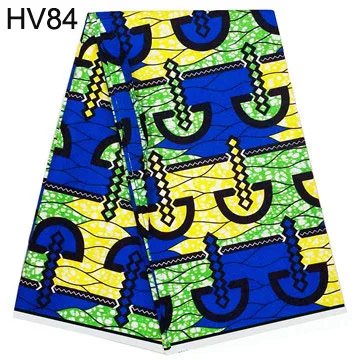Модный дизайн Африканский настоящий воск принты 6 ярдов стиль настоящий батик печатных ткань Анкара хлопок HV - Цвет: HV84