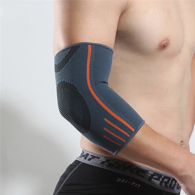 Elbow Support Elastic Gym Sport Elbow Protective Pads Men Absorb Sweat Sports Pads Basketball Arm Sleeve Brace 1pcs elbow strap,elbow brace,elbow pads