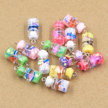 

10pcs Charms Star Heart Love Ocean Drift Bottle Pendants Crafts Making Findings Handmade Jewelry DIY for Earrings Necklace