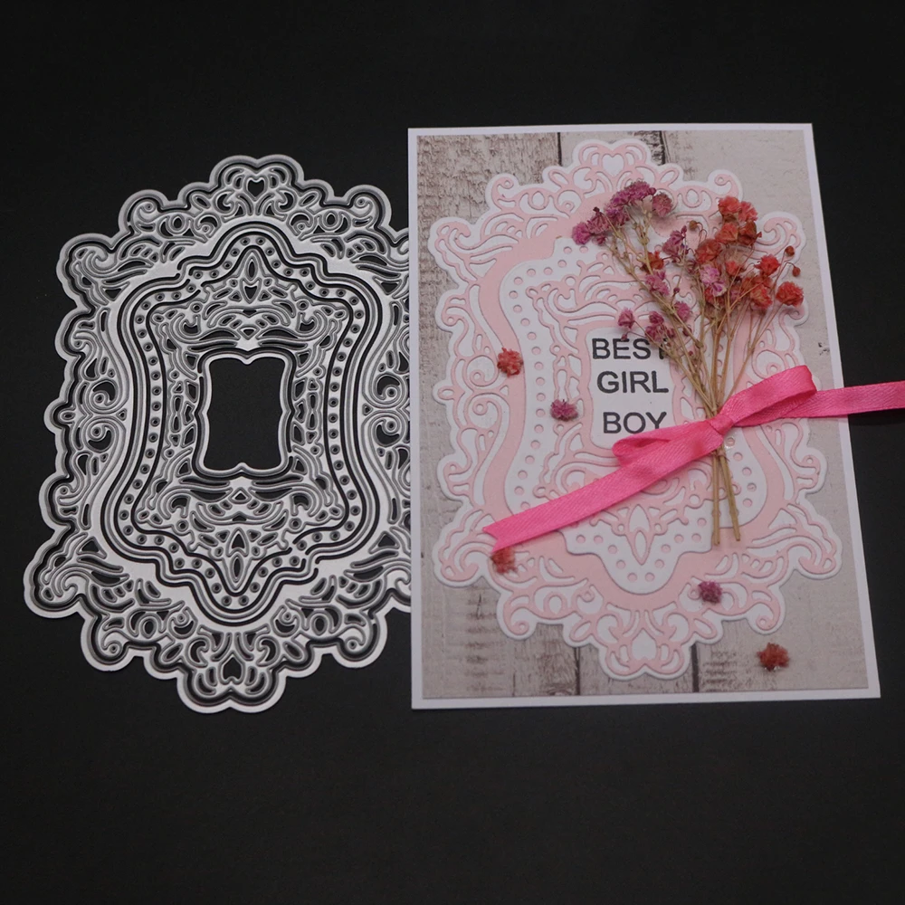 

9.6X14.4CM CM Metal New Cutting Dies For 2019 Dies Scrapbooking Die Cut DIY Envelope Pink Flower Exquisite Embossing Plate
