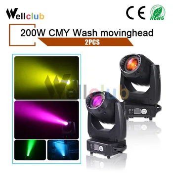 

2020 New Arrival 2pcs 200W CMY Moving Head Light With Zoom Led Dmx control Stage Light Dj Disco Light