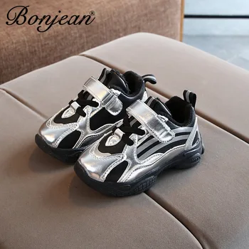 

Kids Fashion Sneakers for Boys Girls PU Tennis Shoes Breathable Sports Running Shoes Lightweight Children Casual Walking Shoes