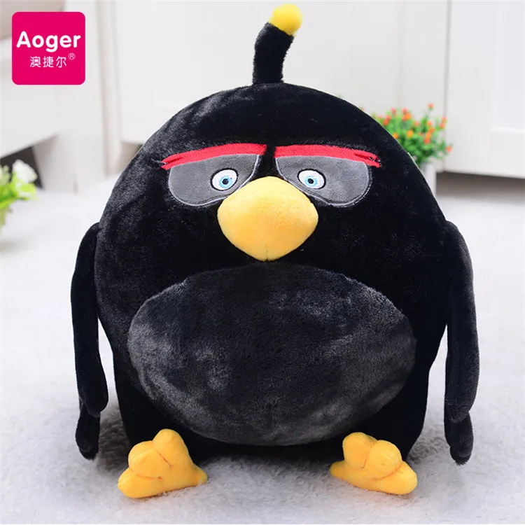 Подлинный фильм Angry Birds Плюшевые игрушки Мягкая красная бомба Чак леonard фигурки Kawaii подарок для детей 7 дюймов 9 дюймов - Цвет: Bomb