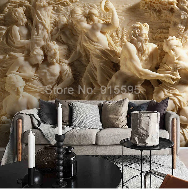 de estar, quarto, decoração de parede, arte, mural, papel de parede