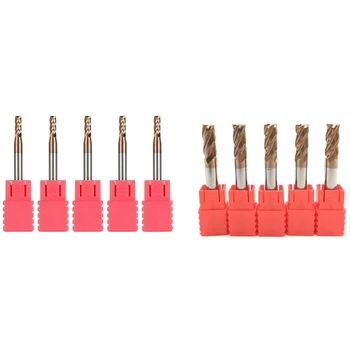 

5PCS 6mm 4 Flute Carbide Endmills Cutter Milling Slotting Profiling Face Mill Spiral Bits & 5PCS m D3X8XD4X50L
