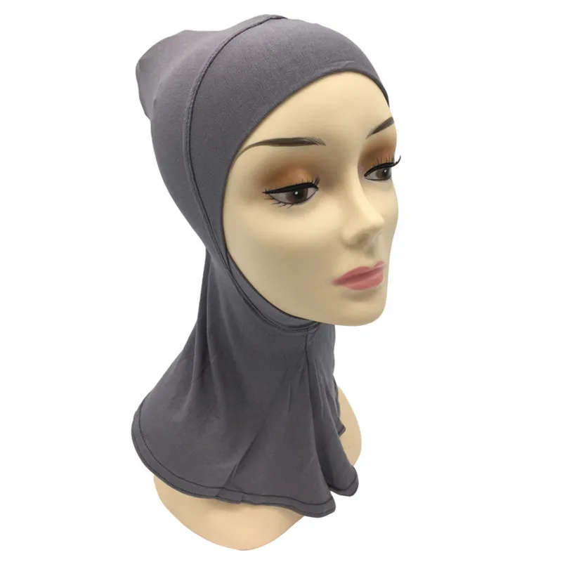 Полное покрытие Внутренняя шапочки под хиджаб мусульманский тюрбан шляпа для женщин исламский шарф капот сплошной модал под шапочки с