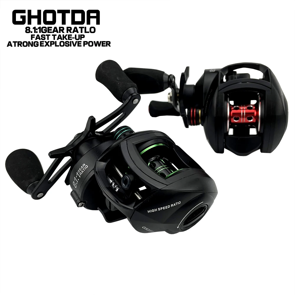 Carretel de pesca direita esquerda mão isca fundição 17 + 1bb 8.11 carretel arremesso