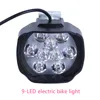 Ebike lumière de vélo électrique, phare étanche, pour vélo électrique, motos, lumière frontale, 9-LED, 24V, 36V, 48V, 60V, 72V, 27W ► Photo 2/6