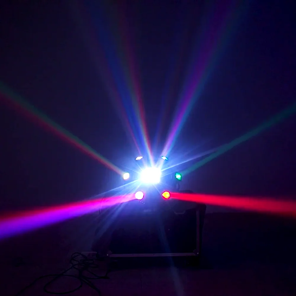 Светодиодный освещение DMX512 с вращающейся подвижной головкой светодиодный сценический эффект лампы 6x30 Вт RGBW световой луч для сцены для DJ диско День рождения свадьба