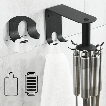 

Nail-free Kitchen Rotating Hook Stainless Steel Towel Cutlery Kitchenware Hooks Hanger PAK55