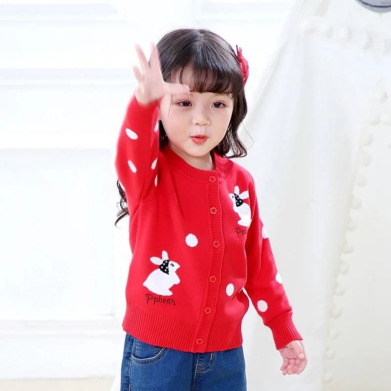 

Pick Code 2019 CHILDREN'S Sweater New Style GIRL'S Cardigan Coat Versatile Hot Selling Crew Neck Sweater Kids' Sweater