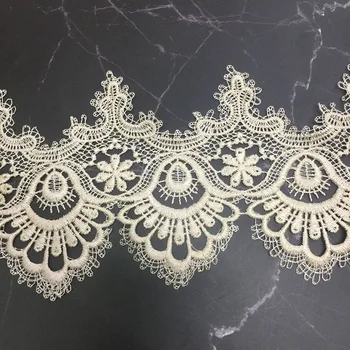 

2 Yard Flower Embroidery Lace Ribbon Water Soluble Lacework Trims DIY Handmade Sewing Dress Clothes Supplies Decoration