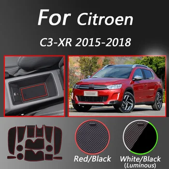 

Car Door Groove Mat For Citroen C3-XR 2015-2018 Gate Slot Pad Decoration Cup Mat Interior Car-Styling Accessories
