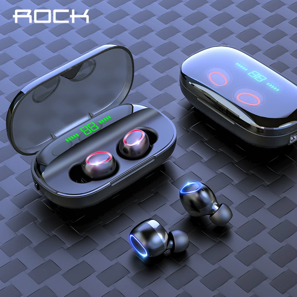 ROCK SPACE True беспроводные наушники, стерео мини Bluetooth V5.0, Hi-Fi, стерео звук, глубокий бас, Earphoens, игровые гарнитуры с микрофоном