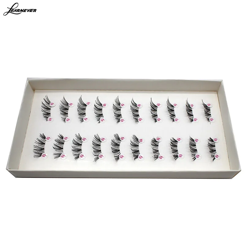 

LEARNEVER NEW 10 Pairs HALF/MINI/CONER WINGED CROSS False eyelashes SOFT eye lashes M02679