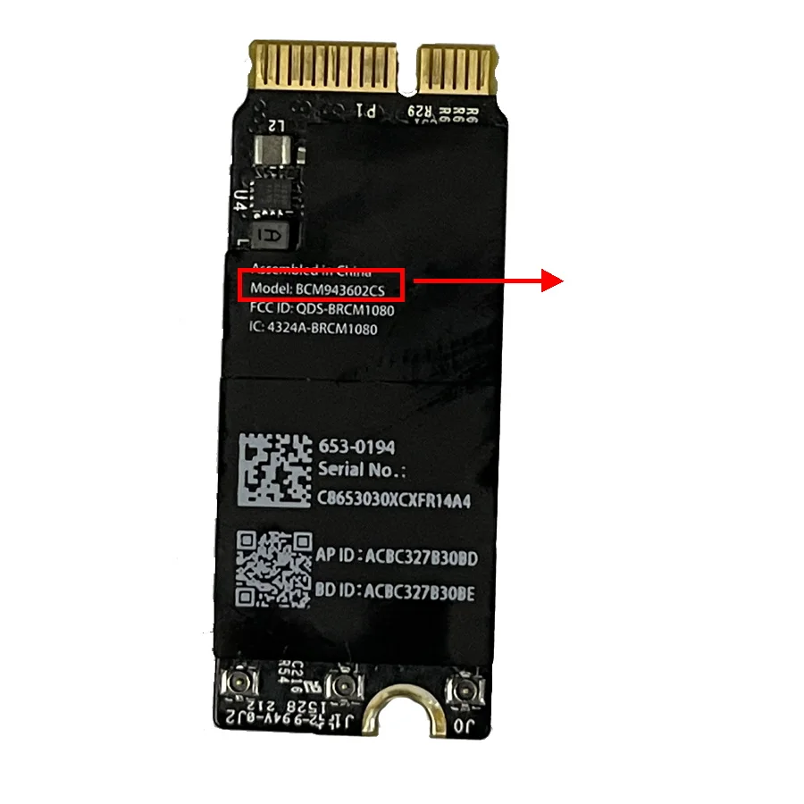 Original Wifi Aeroporto Bluetooth Cartão Bcm943602cs para Macbook Pro Retina 13 15 A1398 A1502 2022 Ano Tela de LCD do laptop - Imagem 6