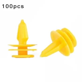 

Rivets Fastener Clips Fender For Jeep Replacement Car Auto 100Pcs Yellow
