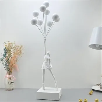 

57CM Luxurious Balloon Girl Statues Balloons Girl Art Sculpture Resin Craft Home Decoration Christmas Gift 57cm A558